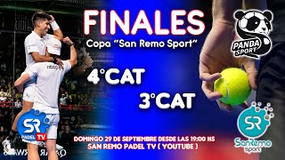 Copa quotSan Remo Sportquot Finales de 4ta y 3ra Cat padel final padelamateur sanremopadeltv envivo [upl. by Kinny]