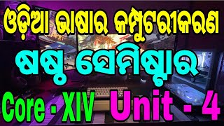 ଓଡ଼ିଆ ଭାଷାର କମ୍ପୁଟରୀକରଣ  3 6th semester odia honours  core  XIV  unit  4 [upl. by Vassili137]