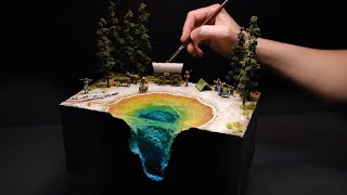 Yellowstone Hot Spring Diorama with a Spooky Surprise [upl. by Aisatan]