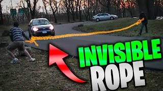 Funny Invisible Rope Prank Original [upl. by Cuhp]