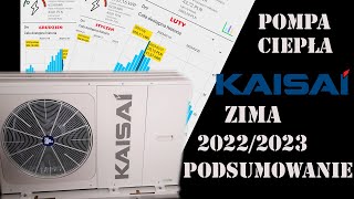 Pompa ciepła Kaisai 10kW  zużycie energii ZIMA 20222023 podsumowanie [upl. by Martin543]