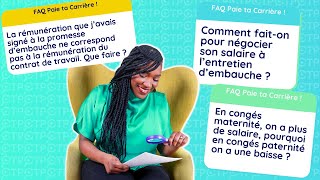 FAQ  Négociation salaire Indemnités de chômage Congés Paternité clause de non concurrence [upl. by Anirehc61]