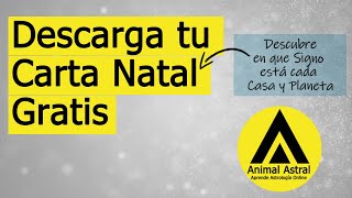 Descubre tu Carta Natal Aprende a Descargar una Carta Natal Gratis online [upl. by Ossie890]