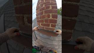 CHIMNEY FLASHING INSTALL PT 3 roofing construction chimney chimneyrepair chimneyflashing [upl. by Enaerb]