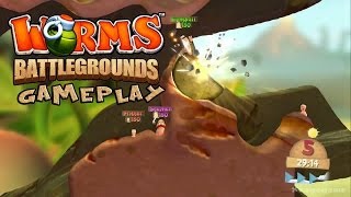 Worms Battlegrounds  Deathmatch Gameplay  PS4  Xbox One [upl. by Eirrotal]