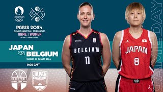 Japan vs Belgium Live scoreStats I Womens Olympic Basketball Tournament Paris 2024 [upl. by Gnahc53]