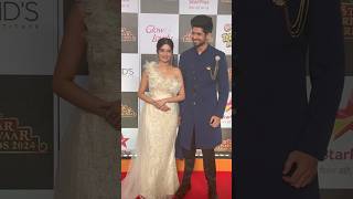 Bhavika sharma and hitesh Bharadwaj At Red Carpet Of 2024 Star Parivaar Awards [upl. by Aisatsanna]