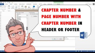 MS Word Chapter Numbering plus Page Number with Chapter Number in Header or Footer [upl. by Ydnil818]