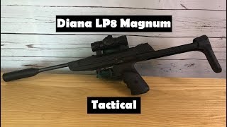 Luftpistole Diana LP8 Magnum Tactical  Review Chronytest und Schusstest [upl. by Aicirtal659]