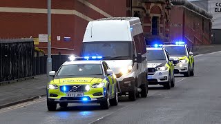 ARMED POLICE Escort Child Murderer with GUNS DRAWN from HMP Strangeways to Liverpool Crown Court [upl. by Aztinay876]