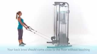 Precor Functional Training System Glide  Lunges Instruction [upl. by Cosetta]