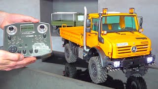 UNBOXING THE FIRST PROTOTYPE OF HYDRAULIC ScaleART UNIMOG FIRST TEST DRIVING UPHILL [upl. by Gracia]