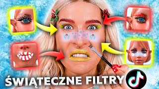 ♦ FILTRY Z TIKTOKA DECYDUJĄ 🎅 cały makijaż świąteczny ♦ Agnieszka Grzelak Beauty [upl. by Kravits513]