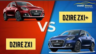 Dzire Zxi vs Zxi  New Dzire Bs6 Comparison Dzire Zxi vs Dzire Zxi plus  Hindi Comparison [upl. by Lebatsirc]