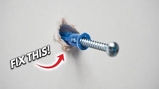 How To Fix Loose Or Damaged Drywall Anchors Like New  DIY Wall Plug Repair [upl. by Bamberger674]