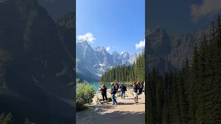 Goodmorning Moraine Lake 🇨🇦🏔 morainelake canadianrockies banffnationalpark alberta [upl. by Ellehcit698]