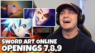 Reaction to SWORD ART ONLINE Openings 79  NEW ANIME FAN [upl. by Wordoow]