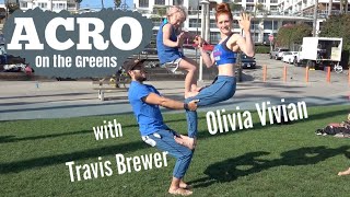 when shes Learning Acro with Travis Brewer and Olivia Vivian on the Greens [upl. by Alcinia]