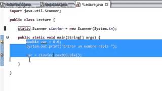 PROGRAMMER EN JAVA Débutant  13  Lire un réel ou une chaine de caractères [upl. by Blaise906]