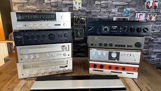 Vintage amp receiver shootoutMarantzPioneerSansuiSonabNADSonySugden [upl. by Secundas]