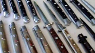 Frank Beltrame Italian Stiletto Auto knife Collection MUST SEE [upl. by Marylinda107]