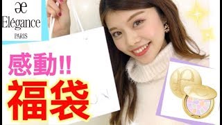 【コスメ福袋】2018◆エレガンスのラプードル入り福袋開封！！話題のフェイスパウダーに感動♡購入品紹介 池田真子 [upl. by Aggi]