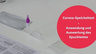 Corona Antigen Speicheltest Anleitung zur richtigen Anwendung amp Auswertung des Spucktest  COVID19 [upl. by Euqitsym]