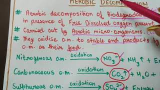 Aerobic Decomposition amp Anaerobic DecompositionFacultative BacteriaBiogasBiological Decomposition [upl. by Selinda]