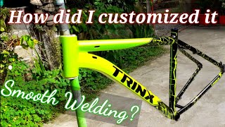 Paano Mag RePaint ng Bike Frame HOW TO CUSTOMIZED A BIKE FRAME repaint restoration asmr mtb [upl. by Lipp]