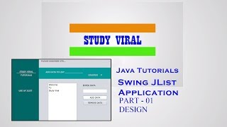 Java GUI  JList Java Swing Using Netbeans Part 01  Study Viral [upl. by Ihcekn]