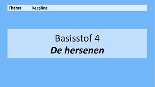 VMBO 4  Regeling  Basisstof 4 De hersenen  8e editie [upl. by Inttirb]