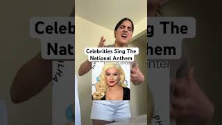 how celebrities sing the national anthem impressions [upl. by Woody]