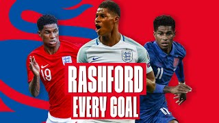 Every Marcus Rashford Goal for England 🦁 All Goals So Far  England [upl. by Barstow]