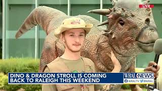 Lifesize Dino amp Dragon stroll coming to Raleigh [upl. by Nyleve]