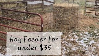 DIY Hay feeder Round bale feeder [upl. by Everson]