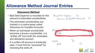 Accounting for Bad Debts Allowance Method [upl. by Nymsaj621]