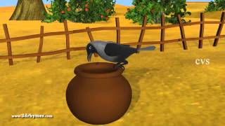 Ek Kauwa Pyaasa tha Poem  3D Animation Hindi Nursery Rhymes for Children with Lyrics [upl. by Canale]