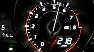 Mazda 3 2014 SkyactiveG 165  acceleration 0220 kmh and more dynamic tests [upl. by Nilloc]