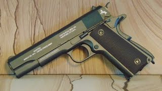 Colt 1911 A1 Commemorative Kal 45 mm Stahl BB CO2 Blowback Pistole  Review und Schusstest [upl. by Lefkowitz]