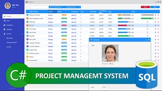 C WinForms  Modern Complete Project Management System  MySQL SQL Server amp Postgres [upl. by Nawuq224]