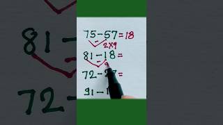 Quick calculation of reverse number subtraction💥❤️🥰🧠👈maths mathstricks subtraction foryou [upl. by Kulseth]