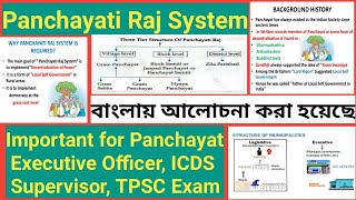 Panchayati Raj System Important For Tripura Panchayat Executive OfficerICDS Supervisor Exam TPSC [upl. by Dafodil]