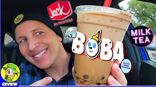 Jack In The Box® MILK TEA WITH BOBA DRINK Review 🃏🧋 ⎮ Peep THIS Out 🕵️‍♂️ [upl. by Enibas]