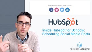 Scheduling Social Media Posts in HubSpot  Facebook LinkedIn Instagram and Twitter [upl. by Wanyen]