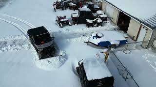 Getting the Polaris Ranger Glacier hd pro plow out after 2 days of snowing [upl. by Jaeger]