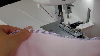 BERNINA Overlocker L 460  L 450 Einfädeln und nähen 4Faden Overlock [upl. by Yrakcaz612]