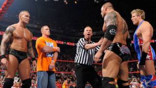 Raw John Cena amp Randy Orton vs Batista amp Jack Swagger [upl. by Haleigh327]