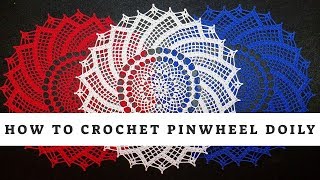 How to crochet Pinwheel doily [upl. by North]