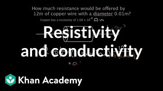 Resistivity and conductivity  Circuits  Physics  Khan Academy [upl. by Hasila]