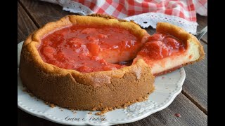 Cheesecake alle fragole in forno [upl. by Goraud28]